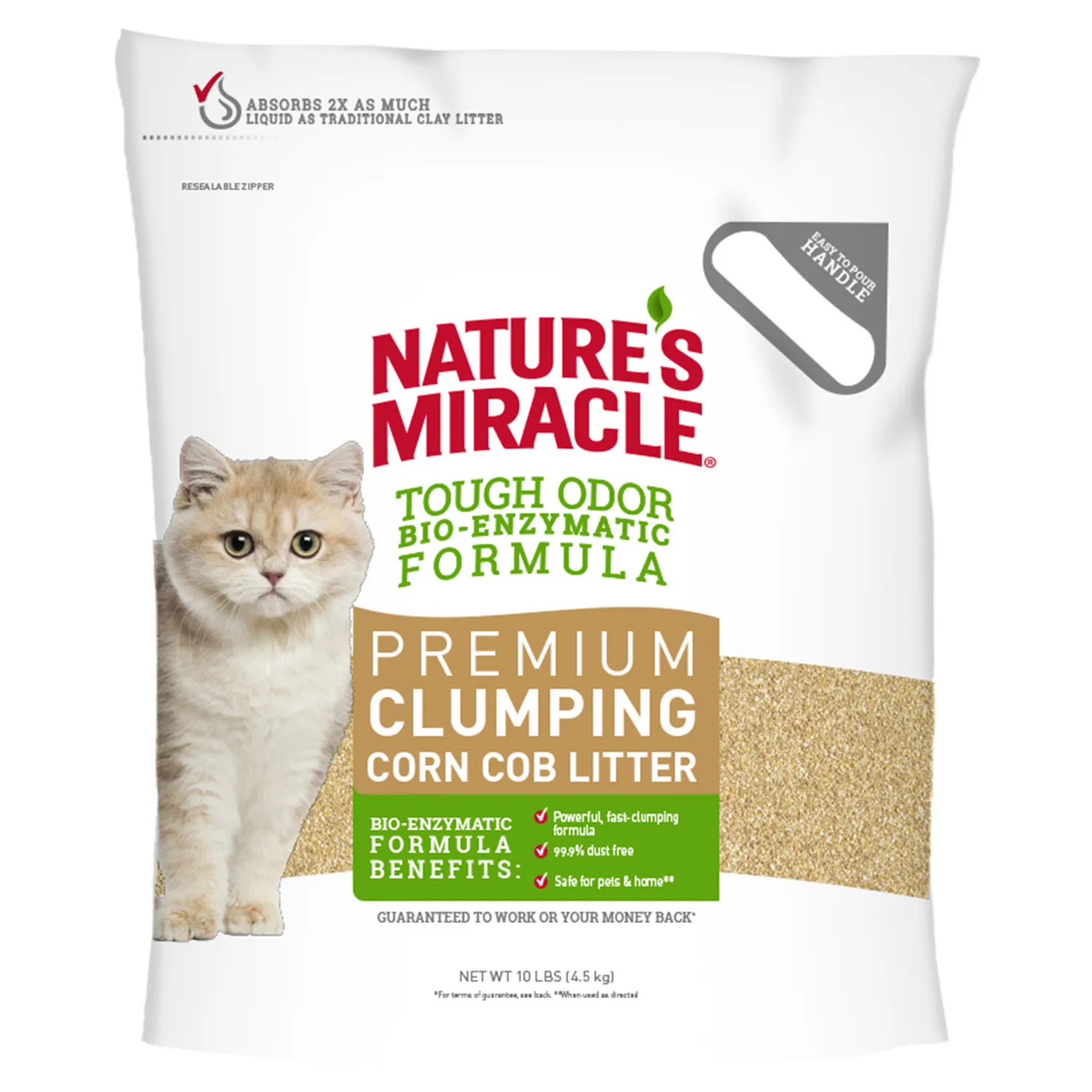 Наполнитель кукурузный Nature's Miracle Premium Natural Care для кошачьего туалета комкующийся 4,5 кг (10 л) СКИДКА 40%