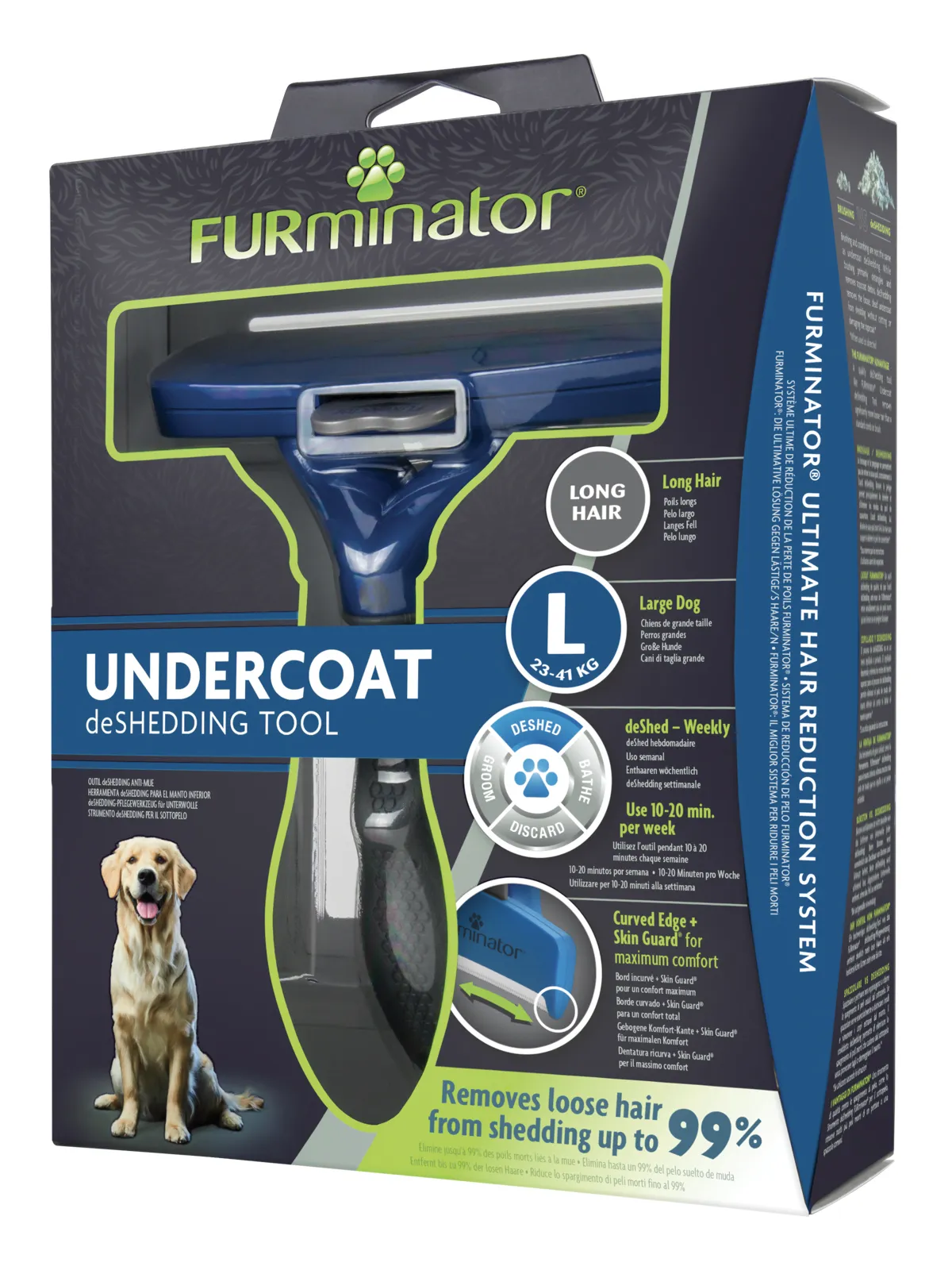 Фурминатор FURminator L для крупных собак с длинной шерстью. СКИДКА 40%