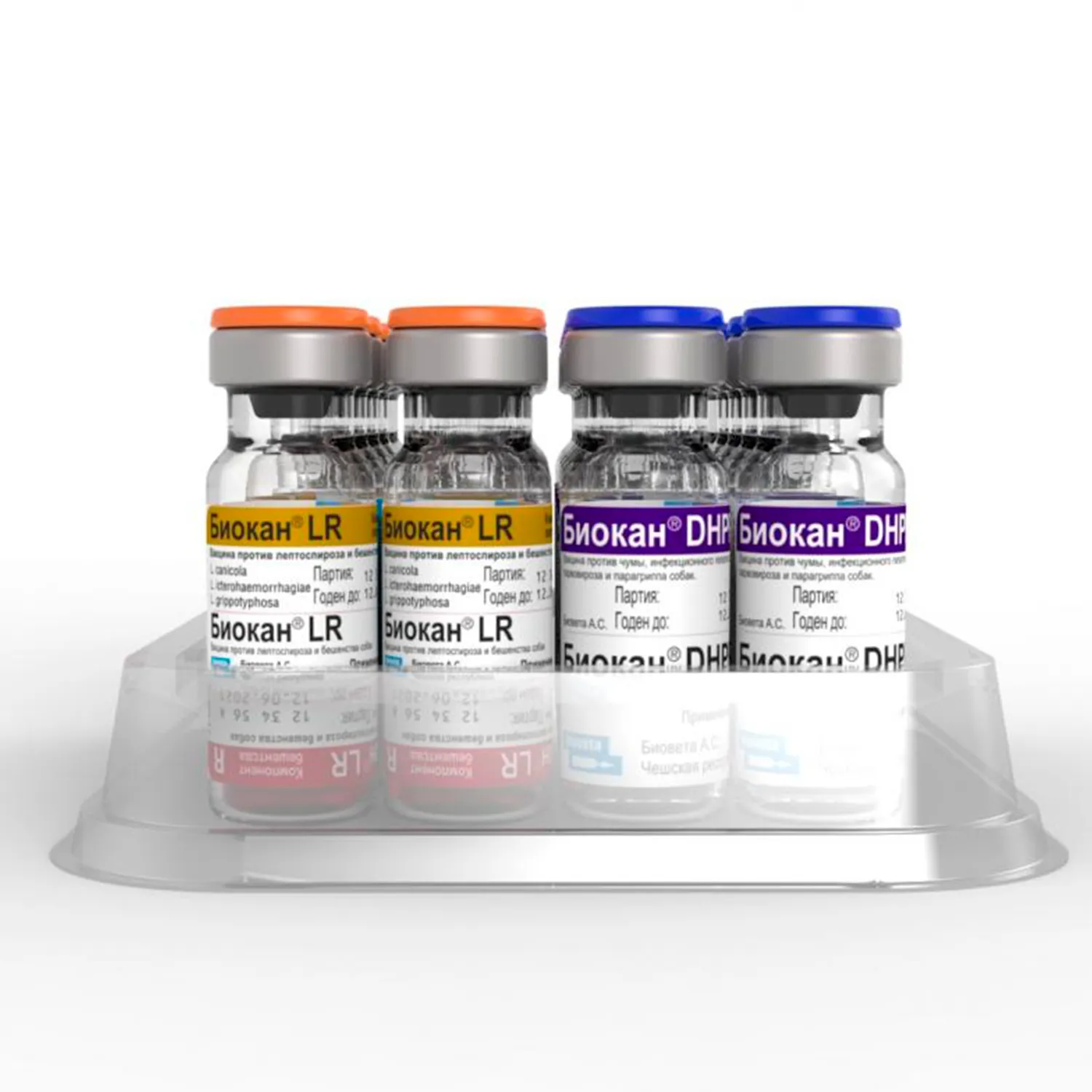 Вакцина Bioveta Биокан DHPPi+LR для собак 1 доза