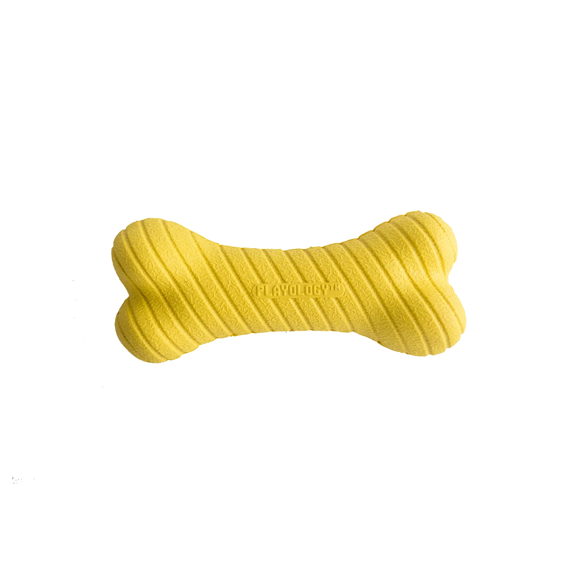 Playology двухслойная жевательная косточка DUAL LAYER BONE для собак средних пород с ароматом курицы, средняя, цвет желтый
