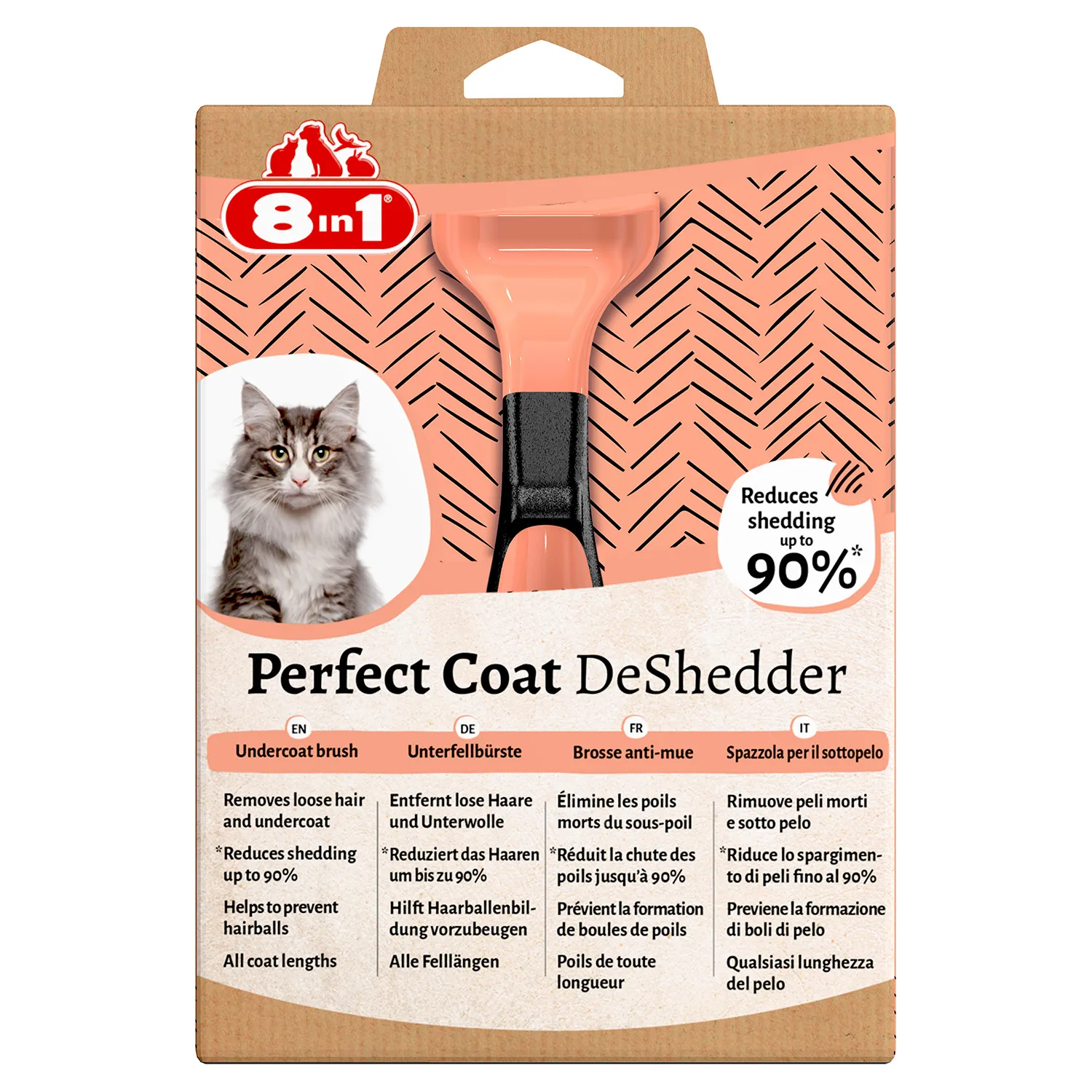 Дешеддер 8in1 Perfect Coat для кошек, размер S