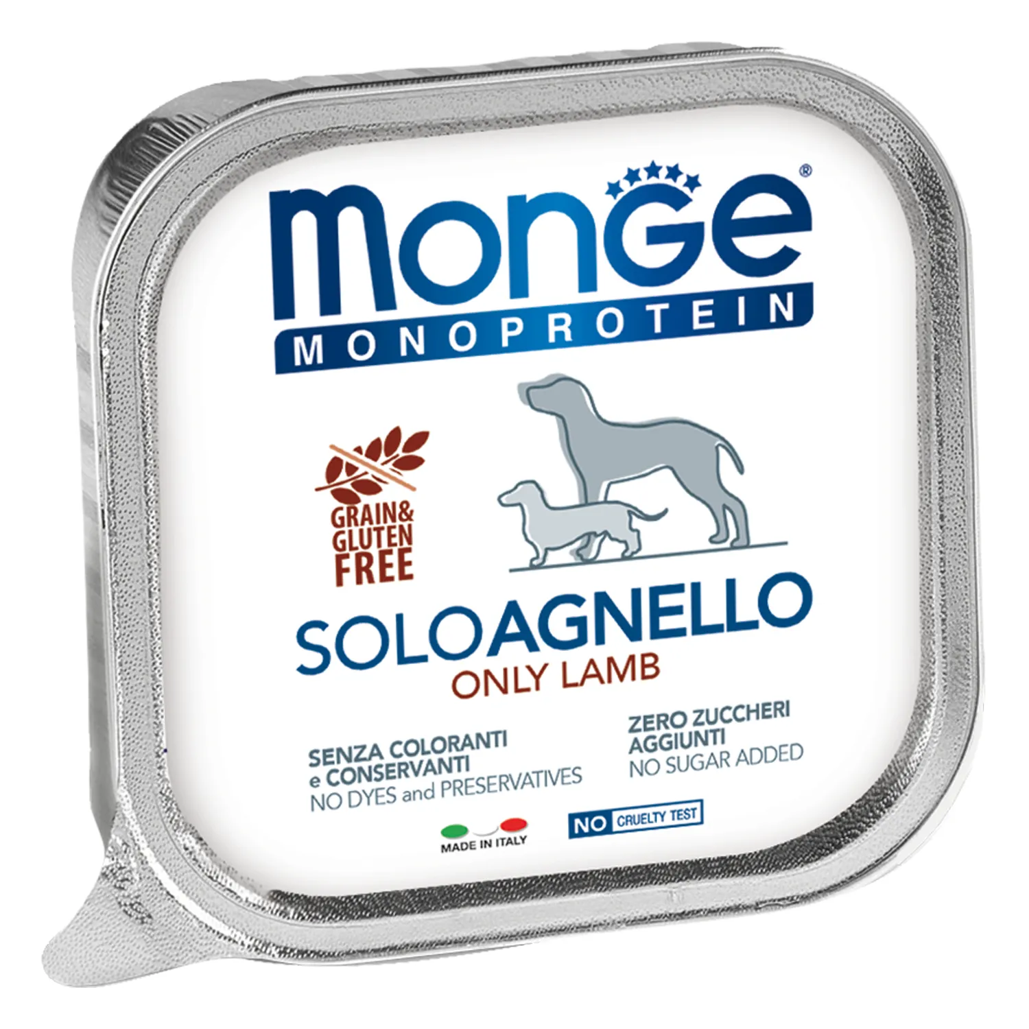 Влажный корм Monge Dog Monoprotein для собак, паштет из ягненка, консервы 150 г