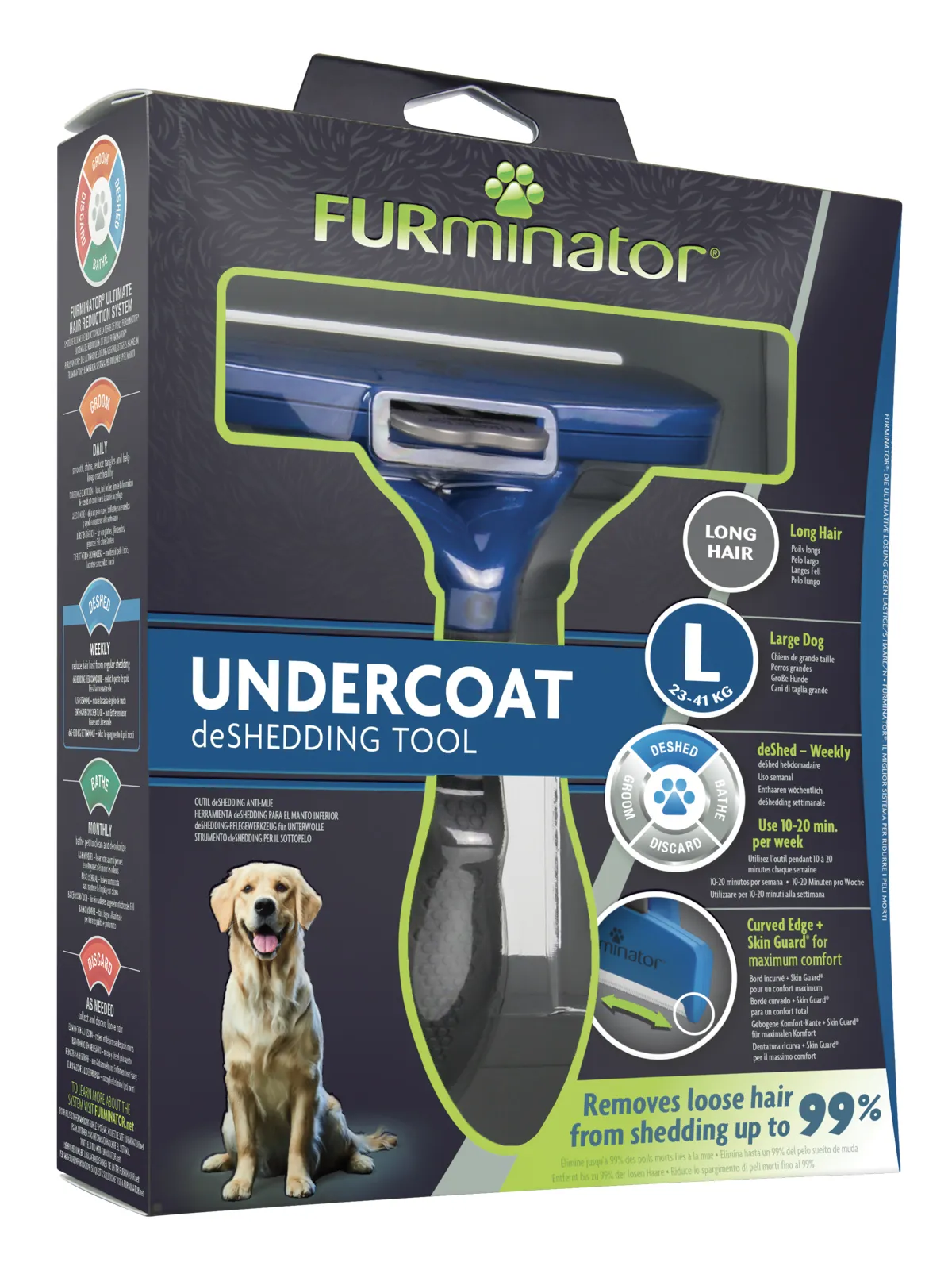 Фурминатор FURminator L для крупных собак с длинной шерстью. СКИДКА 40%