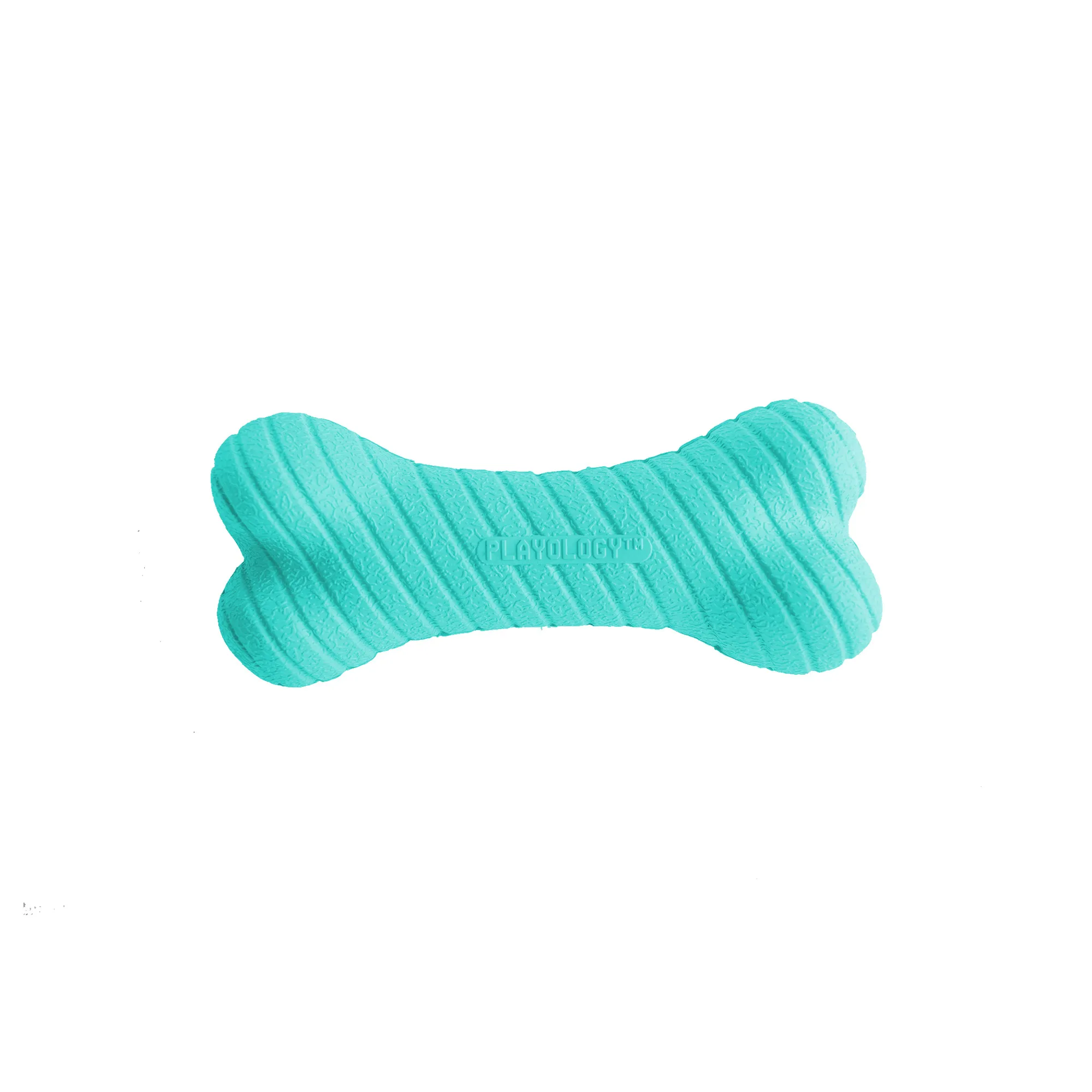 Playology двухслойная жевательная косточка DUAL LAYER BONE для собак средних пород с ароматом арахиса, средняя, цвет голубой