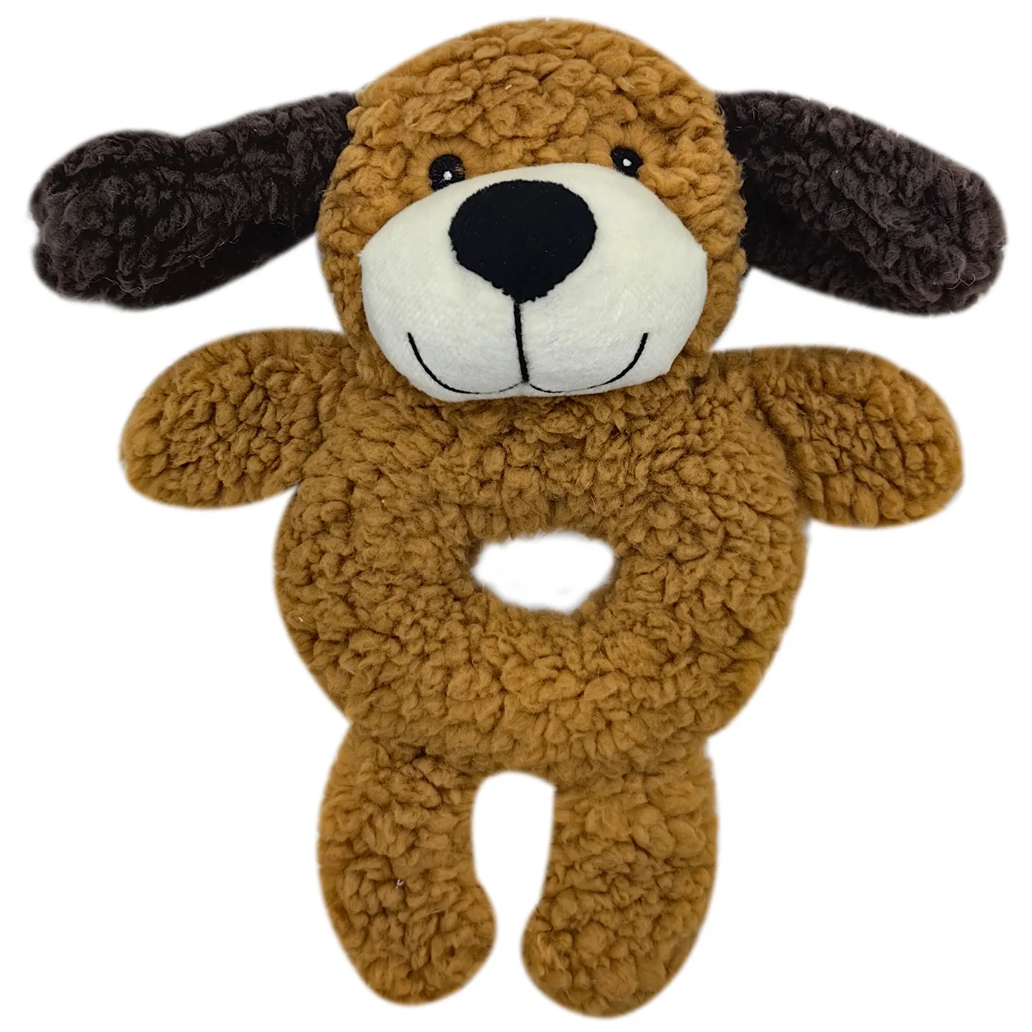 Игрушка AROMADOG Rescue для собак Собачка-кольцо 25 см с пищалкой, рыжая