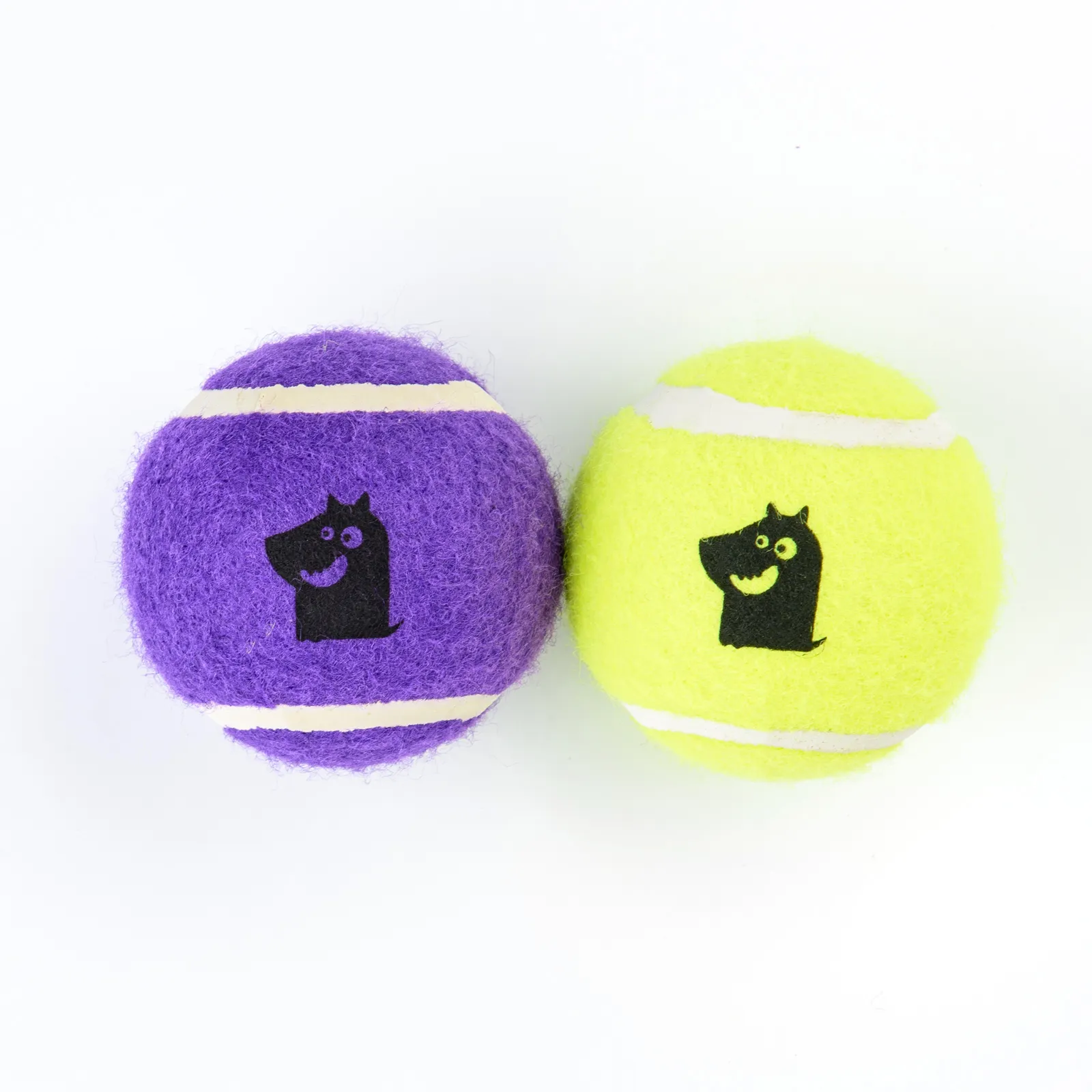 Игрушка Mr.Kranch для собак Теннисный мяч малый 5 см набор 2 шт. желтый/фиолетовый