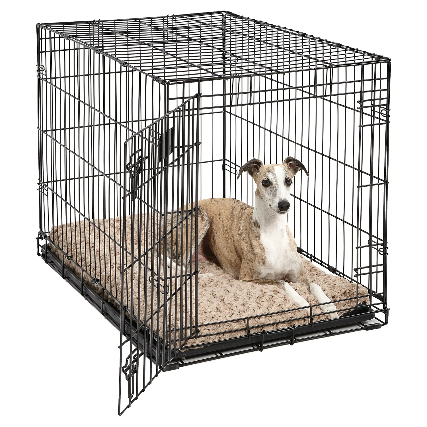 Лежанка MidWest Ombre для собак и кошек плюшевая с завитками 90х55 см, мокко