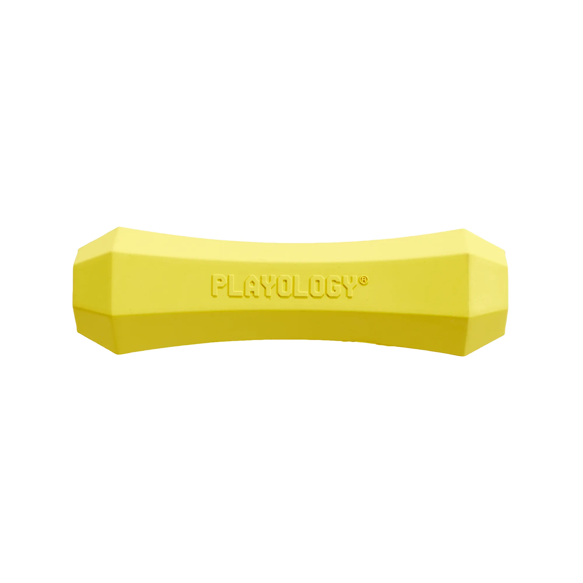 Playology  жевательная палочка SQUEAKY CHEW STICK для собак средних пород с ароматом курицы, средняя, цвет желтый
