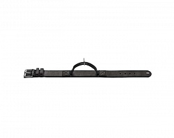 Hunter ошейник для собак с ручкой Larvik 70 (53-62 см), кожа, черный СКИДКА 50%