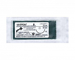 АСМ КАПРОАГ №2 (HS-35) с режущей иглой 1/2, плетеный 75 см, 25 шт. (Репромед) АСМ КАПРОАГ №2 (HS-35) с режущей иглой 1/2, плетеный 75 см, 25 шт. (Репромед)